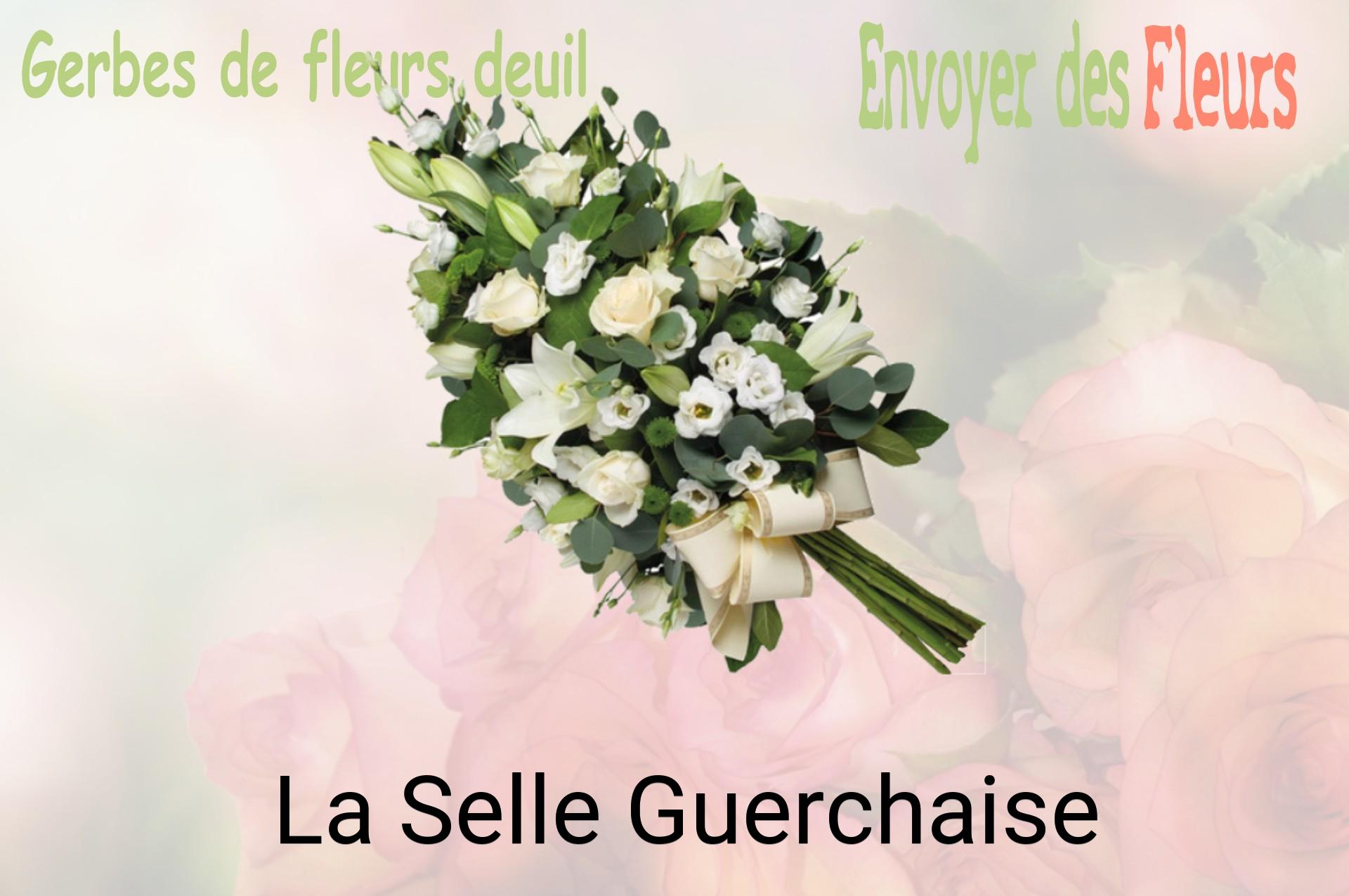 Gerbe de fleurs de deuil livrée à La Selle-Guerchaise